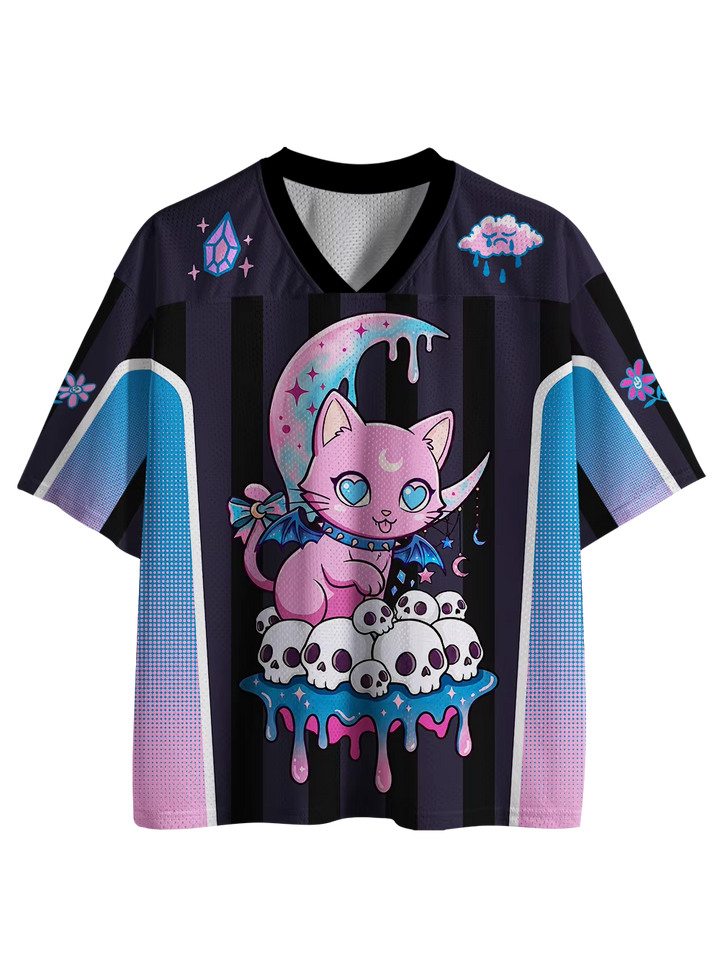 Maillot oversize - Chat rose